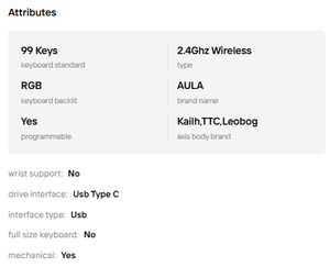 Teclado Aula F99 Starfall Clouds, 99 Teclas, Cableado, Tipo-C, RGB, Mecánico, para PC de Escritorio y Portátil, Anti-Ghosting, Tamaño Completo, Programable - Product Image 6