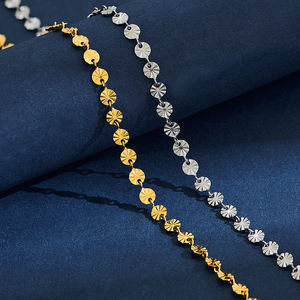 Collar Vintage para Mujer <span class=keywords><strong>Sunshine</strong></span>, Cadena de Eslabones Redondos de Acero Inoxidable, Color Dorado y Plateado, Longitud de 14 a 30 Pulgadas, Joyería de Gargantilla - Product Image 1