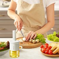 Sikat wadah botol memasak minyak 2 in 1, sikat dapur multifungsi 3 pilihan warna