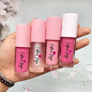 Lipstik Cair DIY pigmen tinggi Lip Gloss Label pribadi anting-anting mutiara grosir gratis Lipgloss Gel Vegan - Product Image 2