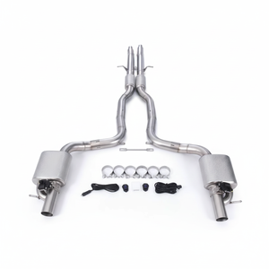 Système d'échappement Valvetronic pour Audi <span class=keywords><strong>A6</strong></span> C6 2.4/2.8/3.0/4.2L 2008-2011, silencieux à clapets Cat-Back en acier inoxydable <span class=keywords><strong>SS</strong></span> 304 SYPES - Product Image 1