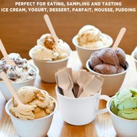 Cuillères en bois naturel jetables en gros, petites cuillères à glace en bois, spatules en bois