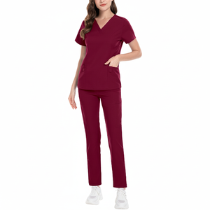 Meilleures ventes OEM de blouses pour hôpitaux pour femmes, combinaison col en V, uniforme d'infirmière personnalisé pour les vêtements d'hôpitaux - Product Image 1