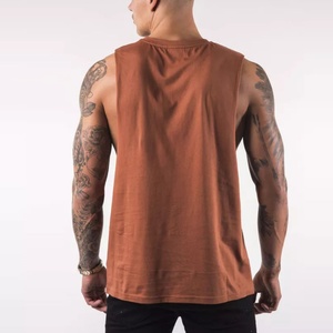 Wholesale Men's Super Comfortable Sporty Gym <b>Workout</b> <b>Tank</b> <b>Tops</b> Custom Logo Muscle Stringer Athletic Knitted <b>Tank</b> <b>Top</b> - Product Image 2