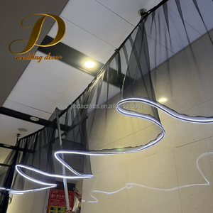 JINDA Promotion : Rideaux de plafond en tissu avec bandes LED pour mariages et hôtels - Product Image 4