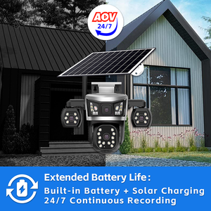 V380pro WiFi Four Lens PTZ 4G <b>Sim</b> <b>Card</b> <b>Camera</b> Outdoor 16MP UHD Four Screen IP Security Solar Surveillance Wireless CCTV Cameras - Product Image 3