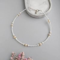 Tendance mode dernière conception baroque perle d'eau douce collier de perles étanche Miyuki bijoux perle de rocaille collier ras du cou pour les femmes