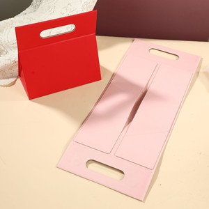 Luxury Triangle Folding Gift <b>Box</b> with Handle Portable One-Piece Collapsible Packaging for <b>Wedding</b> Birthday Party Souvenirs - Product Image 2