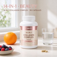 Capsule de collagène complexe 14-en-1 OEM ODM Marque privée Vente en gros Mélange de haute qualité pour la peau, les cheveux et les ongles