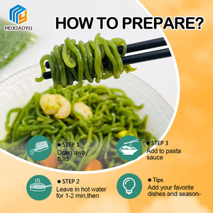 Macarrão Shirataki de Espinafre Konjac Udon com Baixo Teor de Calorias, Baixo Carboidrato, Zero Açúcar, Alto Teor de Fibra, Ideal para Diabéticos - Mais Vendido e com Melhor Preço - Product Image 3