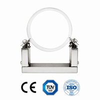Support mural pour cheminée sur mesure OEM en acier inoxydable pour tuyau de cheminée double paroi de 80 mm
