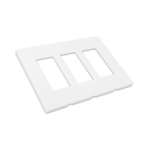 3-गैंग स्क्रूलेस सजावट दीवार प्लेट कवर पीसी सफेद स्विच कवर प्रभाव-प्रतिरोधी उल/क्यूल सूचीबद्ध सफेद सॉकेट आउटलेट प्लेट - Product Image 3