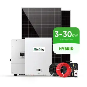 Gute Qualität Solaranlage 5KW 10KW 12KW Hybrid Solarenergie produkte Hersteller Solarstrom anlage mit Lithium batterie