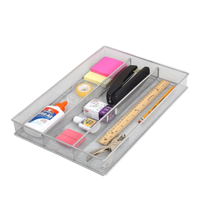 Organisateur de <span class=keywords><strong>tiroir</strong></span> en maille métallique Organisateur de couverts Support d'argenterie Cuisine Ustensiles de cuisine Plateau pour <span class=keywords><strong>tiroir</strong></span> - Product Image 1