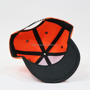 Casquette Snapback Personnalisée avec Logo Patriotique USA Orange et Noir, Réglable, en Coton, pour le Sport et les Activités de Plein Air - Product Image 6