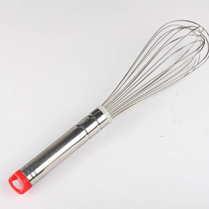 Stainless Steel Egg Beater 8 Inch Manual Portable <b>Baking</b> Tool Red Head Household Stirring <b>Equipment</b> - Product Image 2