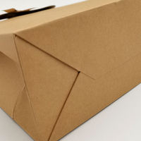 Caja de Embalaje de Papel Kraft Biodegradable con Cierre Adhesivo y Ventana Transparente, Bolsa de Regalo Portátil para Alimentos