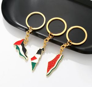 Llavero al por mayor de aleación de zinc chapado en oro con bandera y puño, recuerdo palestino - Product Image 4