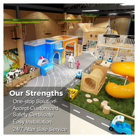 Équipement de jeu intérieur en bois personnalisé certifié CE pour enfants, destiné aux centres de divertissement familial commerciaux à Dubaï