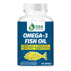 Complément Alimentaire Huile de Poisson Oméga-3 2500mg 180 Gélules Molles 1500mg EPA 570mg DHA Complément Alimentaire Naturel - Product Image 1