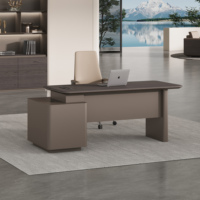 Bureau de direction moderne en bois classique avec tiroirs, écologique, résistant à l'eau, de luxe, pour PDG, directeur, mobilier de bureau commercial