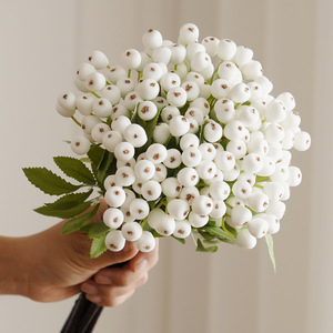 Ramo de Bayas Artificiales de Plástico Escarchado, Decoración Navideña, Accesorios para Fotografía de Bodas, Decoración Ligera para el Hogar - Product Image 2