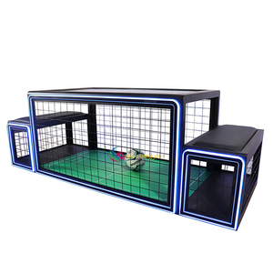 Máquina de Fútbol Arcade, Mesa de Fútbol Operada con Monedas, con Metal y Vidrio Templado para 2 Jugadores en Centros Comerciales - Product Image 4
