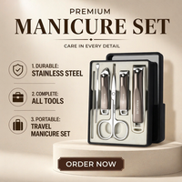 Kit de Manucure Professionnel en Acier Inoxydable : Coupe-Ongles, Lime à Pédicure, Ciseaux et Pince à Cuticules