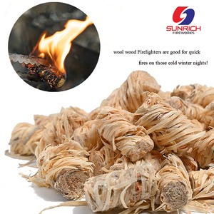 Korek Api Wol Kayu 100%, Semua Natural Eco <span class=keywords><strong>Starter</strong></span> Api Bundel Serutan Kayu Arang untuk BBQ & Perapian - Product Image 2