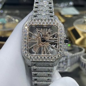 Montre squelette VVS à mouvement à quartz 39.8mm étanche de qualité supérieure personnalisée - Product Image 1