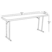 Table de formation rectangulaire multifonctionnelle pliable en plastique P-09, table de buffet contemporaine pour hôtel, grande capacité pour l'extérieur