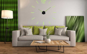 3D Luminous Wall <b>Clock</b> 47 Inch Acrylic DIY Frameless Quartz Watch Wall Sticker <b>Digital</b> <b>Clock</b> for Home Office Decoration - Product Image 5