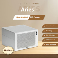 Boîtier NAS Aries 8 baies en aluminium anodisé 2 mm, carte mère ATX, alimentation SFX, Flyherd Hui UNRAID, boîtiers et tours d'ordinateurs de jeu