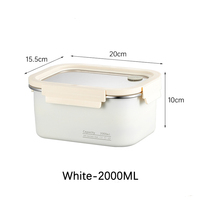 Boîte de rangement pour réfrigérateur en acier inoxydable 304 TIANXING, boîte de conservation pour légumes, fruits et aliments frais, couvercle en plastique, utilisation en cuisine