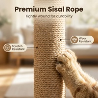 Arbre à chat moderne intégré multi-niveaux en bois écologique, grande maison pour chat, structure d'escalade, plateforme de saut, griffoir pour chat vivant