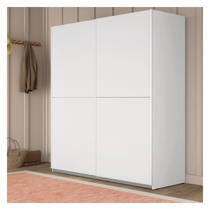 Armoire de chambre à coucher moderne extensible pour villa, avec 2 portes, en bois aggloméré - Product Image 3