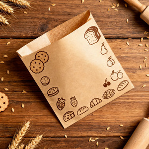 Sacs à pain en papier écologiques, résistants à la graisse et à l'eau, de qualité alimentaire, avec fermeture à clip et fenêtre, pour pain libanais pita - Product Image 5