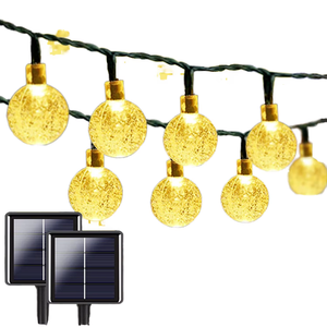 5M 7M 10M LED Solar bola de cristal <span class=keywords><strong>luces</strong></span> de cadena Flash jardín impermeable lámpara de hadas <span class=keywords><strong>para</strong></span> jardín al aire libre decoración de boda de Navidad - Product Image 2