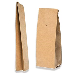 Bolsas de café de papel Kraft de primera calidad con fondo plano, bolsa de pie compostable impresa personalizada con válvula y cremallera - Product Image 3