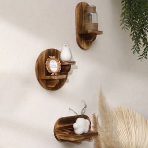Étagère murale en bois KingWIN, forme ovale, présentoir pour la décoration de la maison, chambre, salon - Product Image 3