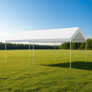 D0100HA718A Cubierta Portátil para Auto de Acero de 10 x 20 Pies, Blanca, de Una Sola Capa, Protección para Exteriores - Product Image 2