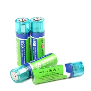 Großhandel 1,2 v 1300mah akku-1500mWh 1.5V Ultra Charging Li-ion Lithium Battery Small LED Rechargeable USB AA Battery