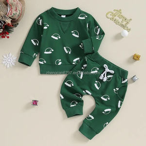 Toddler Boy Clothes Logo <strong>Christmas</strong> <strong>Cute</strong> <strong>Outfits</strong> for Kids <strong>Baby</strong> Printed Long Sleeve Sweatshirt Pants Suit - Product Image 5