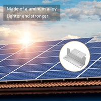 Corigy RV Montage Support noir en forme de Z Support de montage de panneau solaire pour caravane de bateau