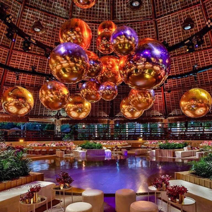 Boule à facettes <span class=keywords><strong>disco</strong></span> de fête colorée personnalisée, ballon miroir suspendu, boules miroir gonflables géantes pour la décoration - Product Image 2