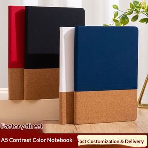 Custom Logo Embossed Business Faux Leather Saddle Stitched Notebook Gift Box Set Office <b>Notepad</b> Diary Annual Meeting Gift - Product Image 3