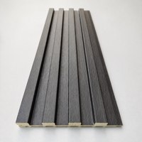 Lattes décoratives en bois foncé 3m, panneaux muraux étanches pour restaurants, bars, murs d'accentuation, design intérieur moderne