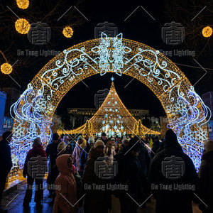 Modern Christmas Archway Motif <b>Light</b> LED Outdoor Decoration For City Lighting Project - Product Image 4