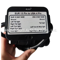 Trailer Light Converter US 4-Wege nach EU 13-poliger Anhänger adapter USA Fahrzeug 4-poliger Flach anschluss an 13-poligen Rundst ecker