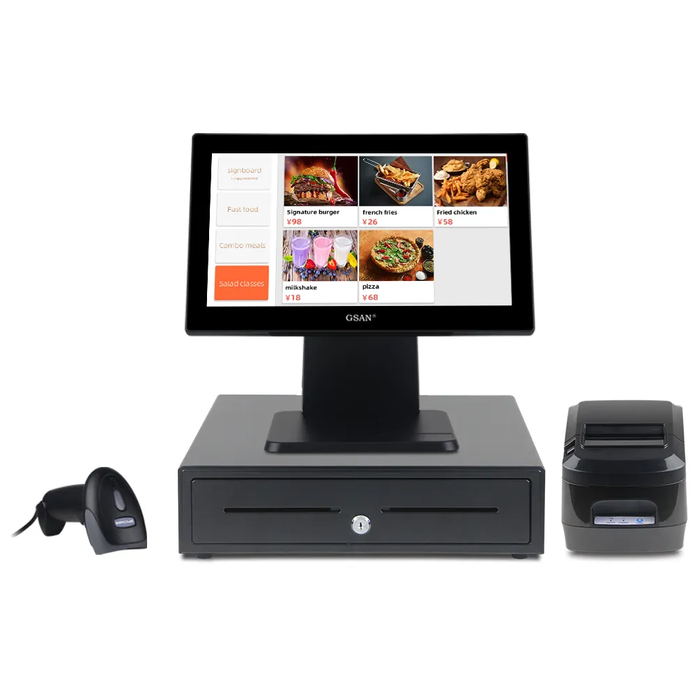 Nuovi sistemi di macchine per cassiere Pos All In One per verifica del pagamento tramite schermo tattile sistema Pos ristorante
